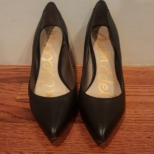 Sam Edelman Black Leather Stiletto Pumps